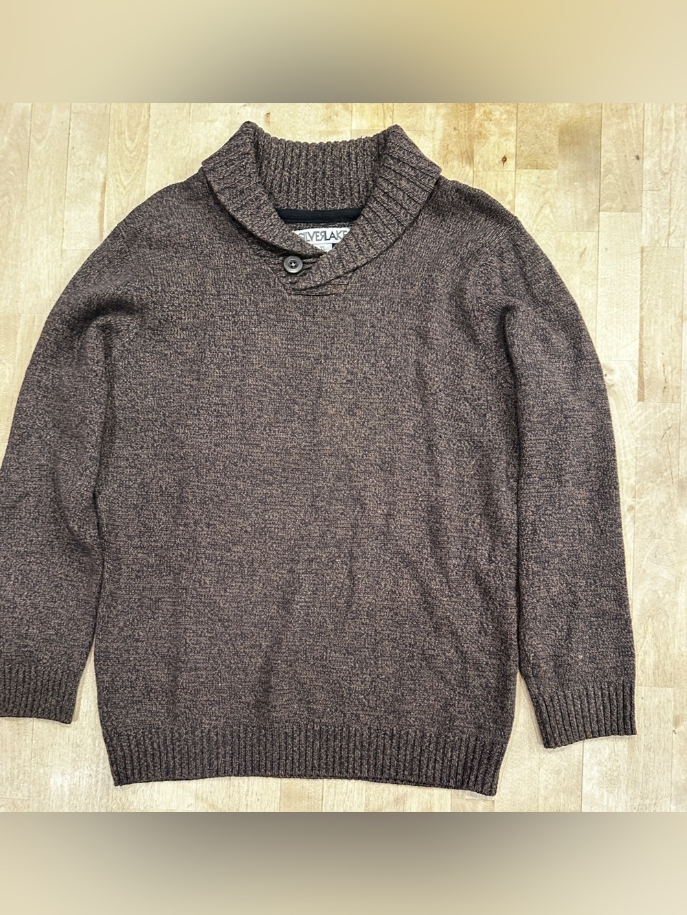 Men's Turtleneck Shawl Sweaters and in Dark Brown - Silverlake